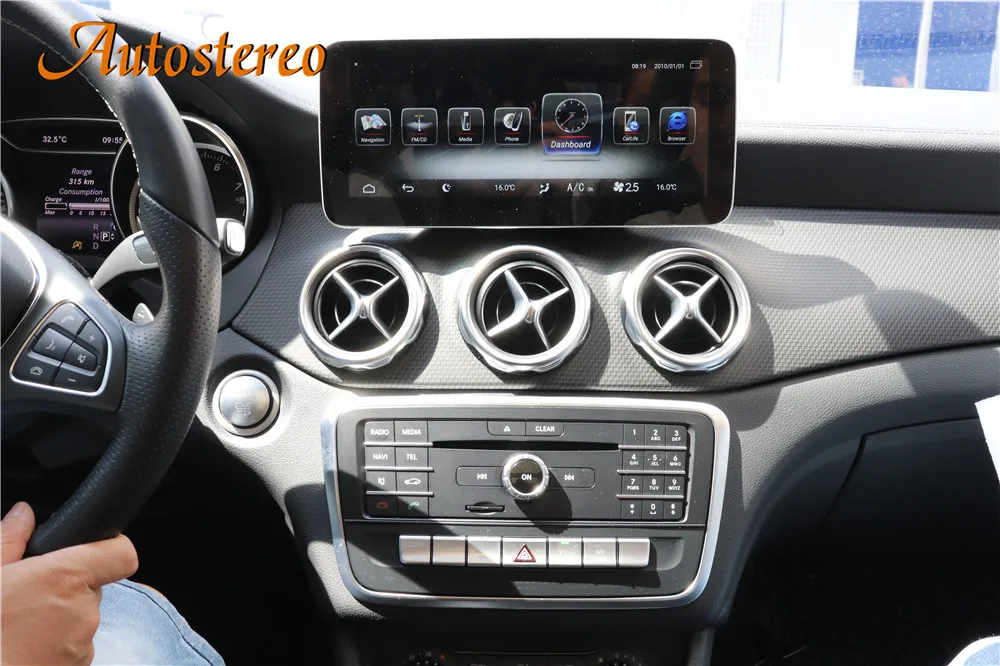 Cheap 4G RAM 10.25" DSP Android display for Mercede Benz CLA GLA A Class W176 2013-2019 car GPS Navigation radiostereo dash multimedia 1