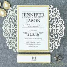 50 шт пользовательские цвета Элегантное Свадебное приглашение с полой лазерная обработка карты busniss birthda приглашения на вечеринку