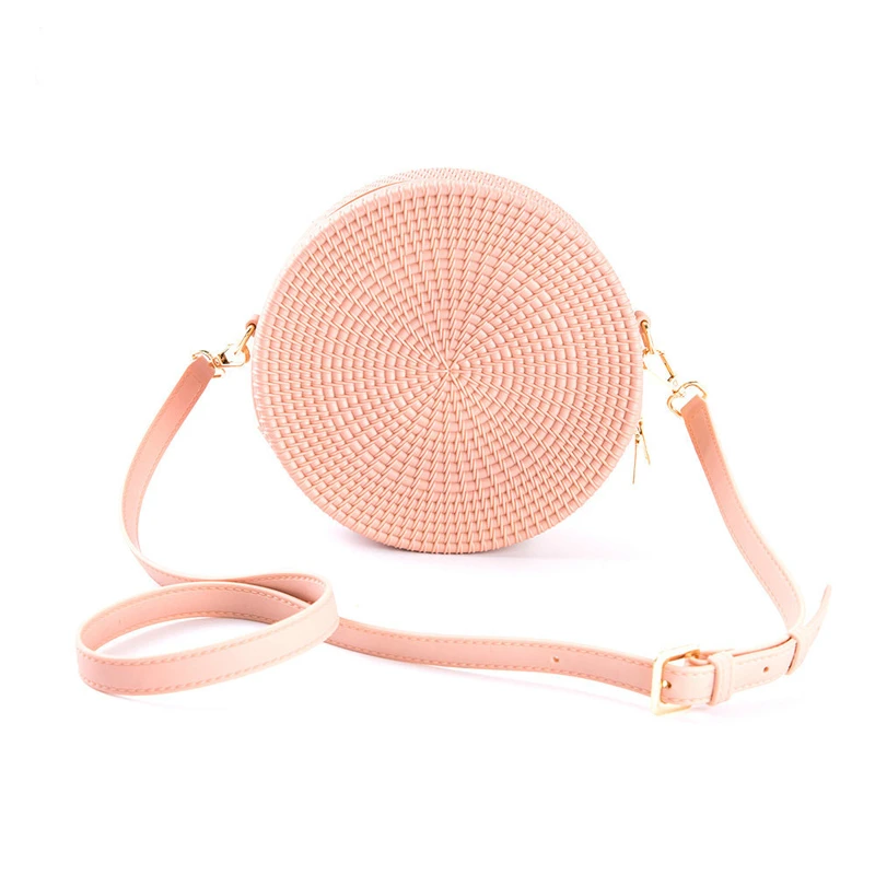 jelly rattan round bag