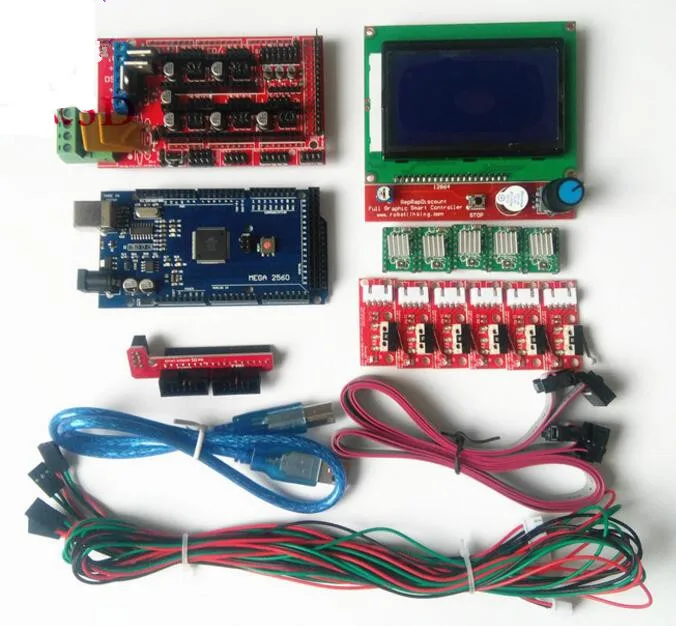DuoWeiSi детали для 3D-принтера Механический выключатель торцевого стопа RAMPS 1,4 Плата управления 12864 ЖК-плата Mega 2560 R3 A4988 комплект для 3D-принтера