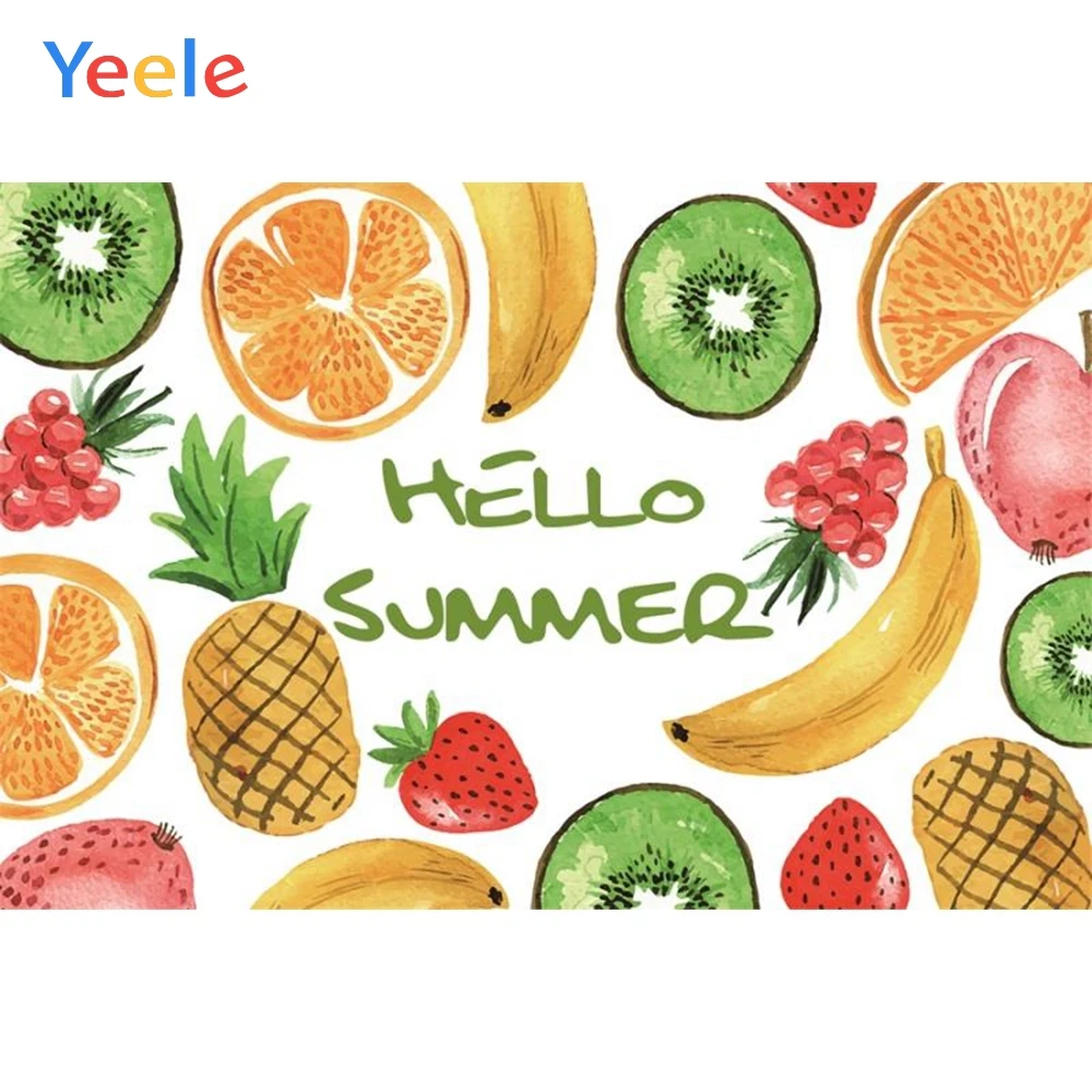 

Yeele Summer Time Party Fruits Pattern Portrait Photography Backgrounds Customized Photographic Backdrops For Photo Studio
