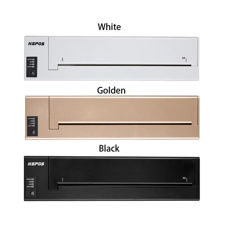 

Factory direct 2018 best Gold Black A4 mobile printer WIFI USB Interface Mobile Office Equipment tester Tattoo Printing/Self-s