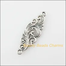 15 шт. Тибетский Серебряный тон цветок облака Подвески соединители 9,5x29,5 мм