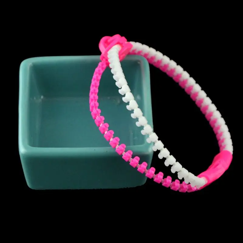 

1 Pc Colorful NeonMixed Color Kids Friendship Fidget Zipper Bracelets Sensory Toys Fashion Jewelry For Children Kids