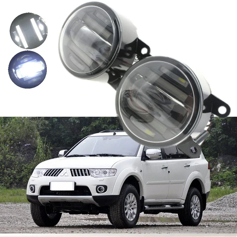 Для Mitsubishi Pajero Montero Shogun Sport 2 в 1 18 Вт светодиодные противотуманные фары белый