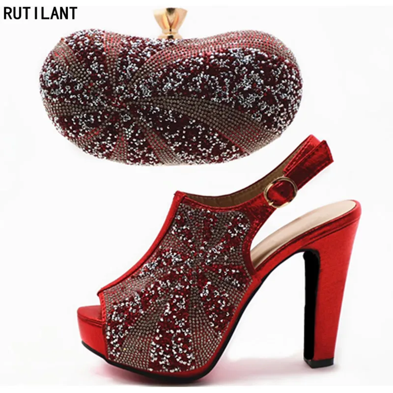 

Latest Design Women Italian African Party Pumps Shoes and Bag Shoes and Bag Set African Sets 2018 Nigerian Women Wedding Shoes