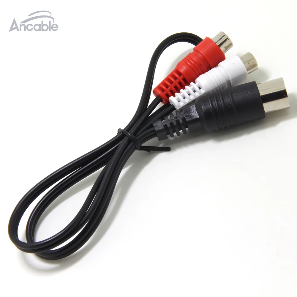 7 контактный DIN мужской MIDI кабель к 2 двойным RCA гнездовой аудиокабель для Naim Quad Bang &