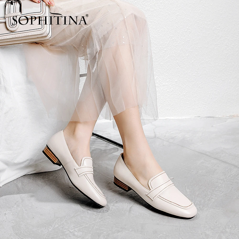 SOPHITINA/Новые весенние повседневные туфли лодочки обувь с круглым носком на низком