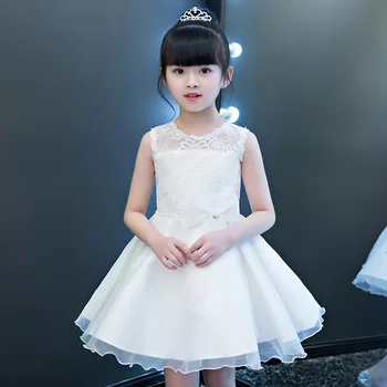 

De Daminha Trendy Daily Kids Flower Girl Lace Embroidery Dress Pageant Wedding Events Children Bridesmaid Princess Ball Growns
