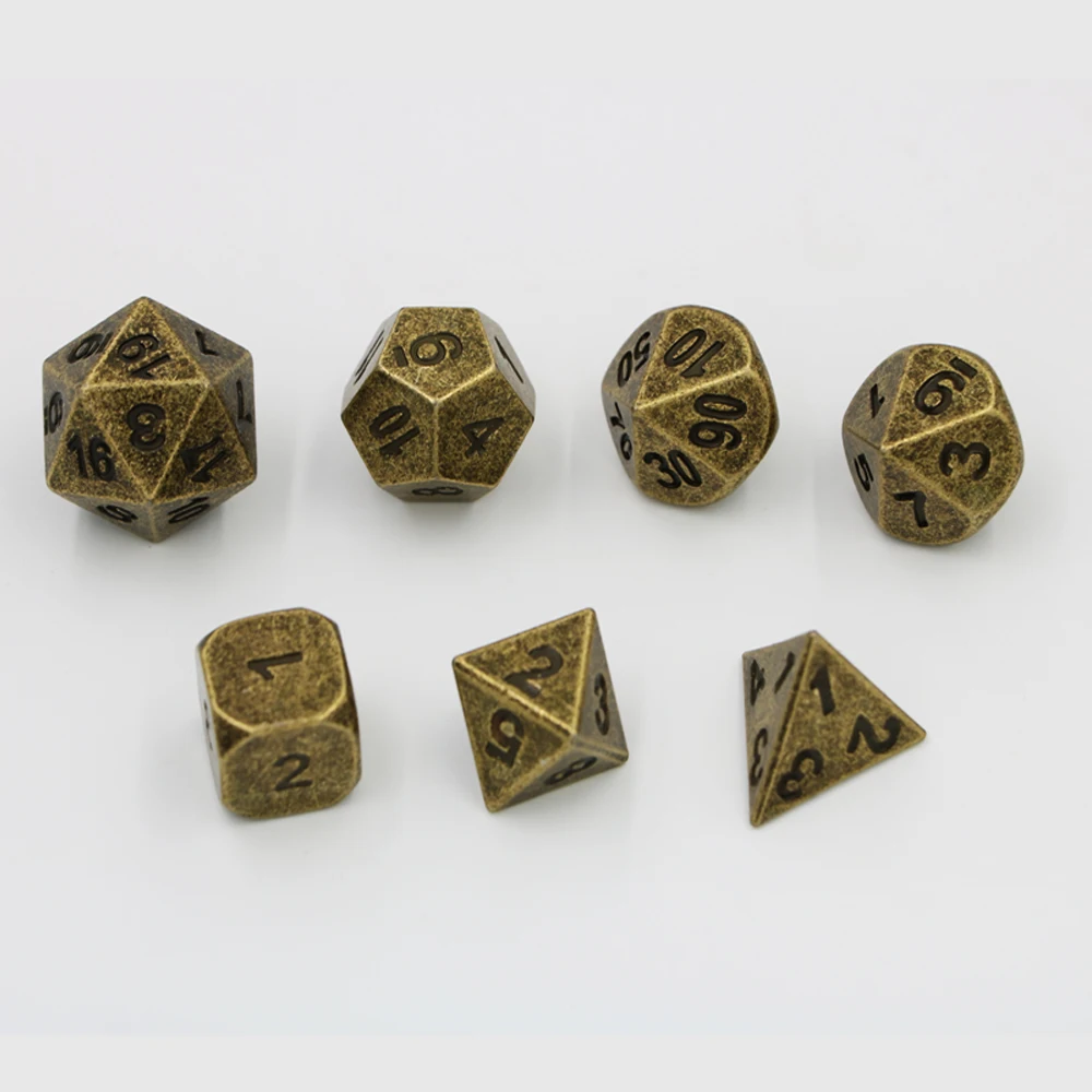 Dungeons & Dragons 7pcs/set Creative RPG Dice D&D Metal Dice DND Game