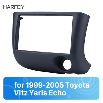 

Harfey 2Din Radio Fascia Frame Dash CD DVD Player Panel Installation Frame for 1999-2005 Toyota Vitz Yaris Echo No gap Mount Kit