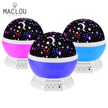 

Novelty Night Light Projector Flashing Starry Star Moon Sky Star Projector Luminaria USB Nightlight For Children Baby Projection