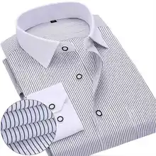 2017 New Design Fashion Collar Men Business Dress Shirt Long Sleeve Formal Men Shirts Office Working Shirts Plus Size S-4XL