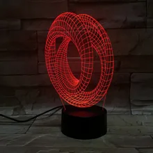 7 color Creative 3D illusion Lamp LED Night Light 3D Abstract Graphics Acrylic Colorful Gradient Atmosphere Lamp light IY803379