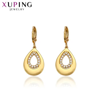 

Xuping Elegant Water Drop Shape Earrings Pure Gold Color Plated Jewelry for Women Christmas Day Gifts 93755
