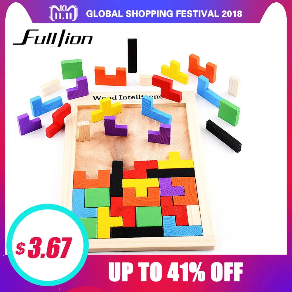 

Fulljion Puzzle Games Math Toys For Children Model Wooden Learning Education Montessori 3D Puzzle Jigsaw Teaser Children Cubes