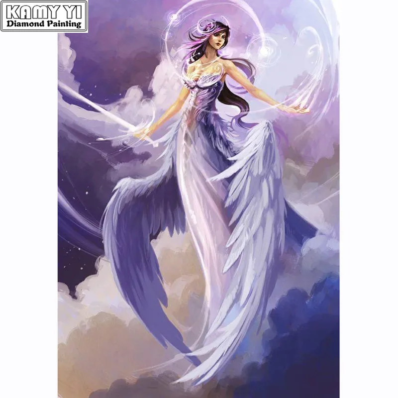 

Full Square/Round Diamond 5D DIY Diamond Painting Embroidery Cross-stitch Beautiful Angel Rhinestone Mosaic Paintings Art Crafts
