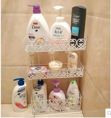 

Tieyi bathroom corner toilet kitchen can hang a square storage rack for three floors
