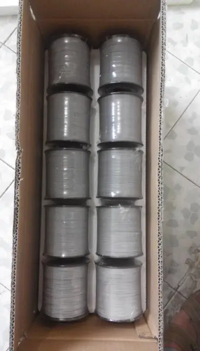 

1.0mm 2000m/roll Bright Silver High Light Double Parties Reflective Thread For Weaving