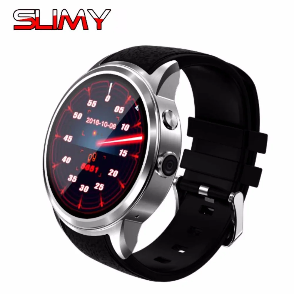 Slimy Best Smart Watch Android 5.1 Smartwatch Phone 3G MTK6580 1GB16GB Heart Rate Monitor with 2.0 Camera Wifi GPS Play Store