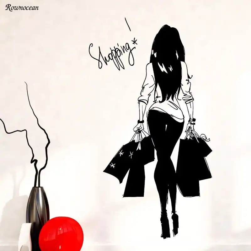 Bolsa Para La Compra Para Mujer Joven A La Moda Calcomania De