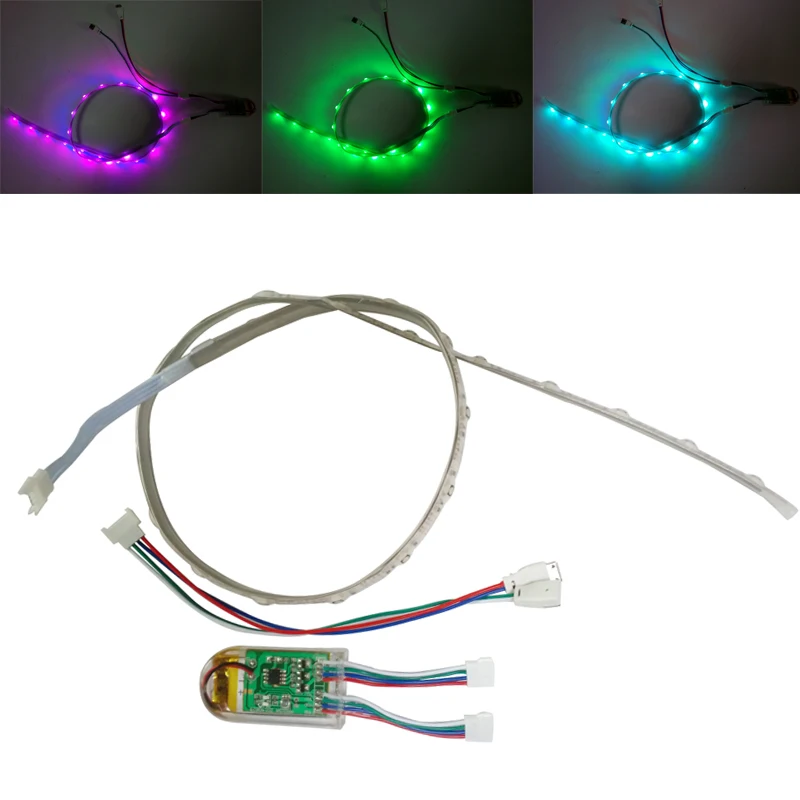 100pcs Rechargeable Waterproof RGB LED Shoe Strip Lighting 0.6M 24 LEDs