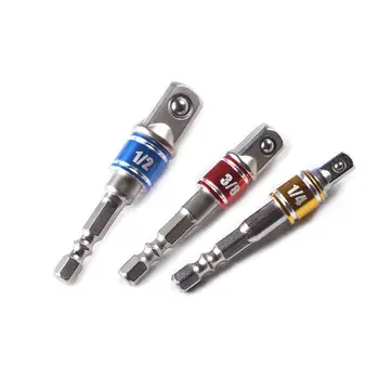 

diy tools 14pcs Power Nut Driver Drill Bit 1/4'' Driver Hex + Impact Drills Driver Socket Bit Set Hex Shank Adapter Drill Nut D