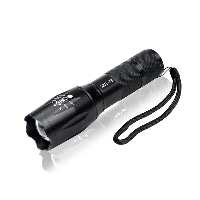 

XML T6+2Q5 LED light Zoomable LED Flashlight Torch Lantern Fishing Camping+18650 Battery EU Charger