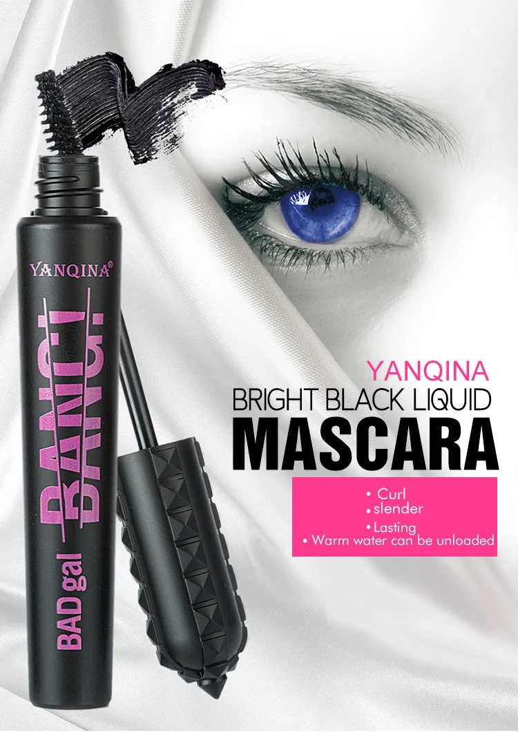 

Bright black long curling thick mascara long lasting waterproof not blooming makeup cosmetics