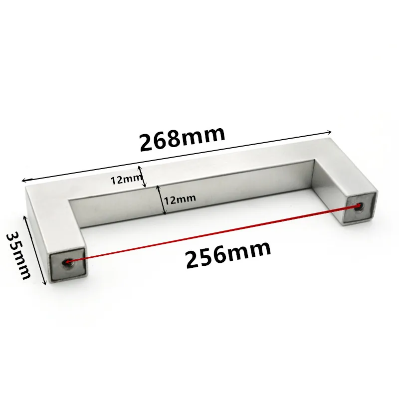 Kichen ручки для ящика шкафа ручки из матового никеля "~ 11,3" ручки для двери шкафа ванной комнаты мебель для офисного стола ручки для ящиков - Цвет: 256mm