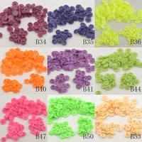 50Sets  KAM T5 baby Resin snap buttons plastic snaps clothing accessories Press Stud Fasteners Poppers 18 colors 1.2cm 2