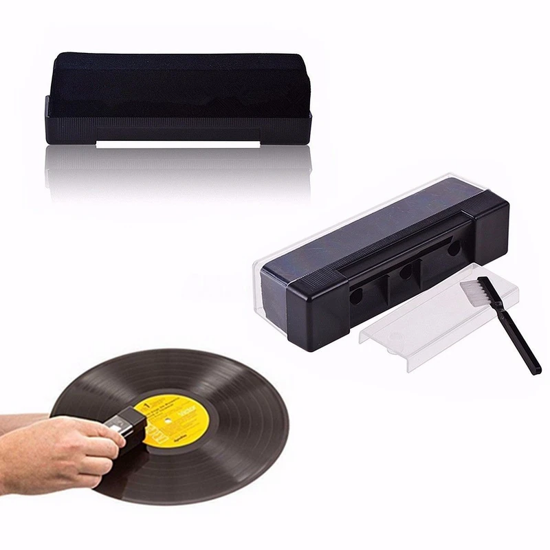 1pc Anti Dirt Dust Brush Record Cleaning Black Kit Velvet Brush Stylus Cleaner