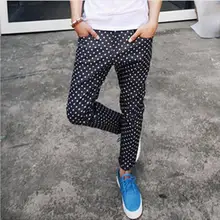 Новая мужская одежда GD стилист волос мода мужской личности круглый горошек брюки плюс размер костюмы 30-44