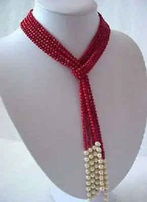 

Free Shipping Hot sale >>>>>5MM beautiful Stunning Red Coral Necklace