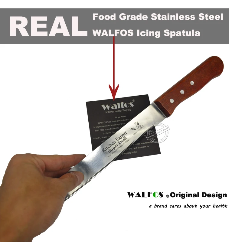 WALFOS пищевой 30 см нож для торта нож из нержавеющей стали с деревянной ручкой инструменты для резки хлеба Инструменты для выпечки и кондитерских изделий