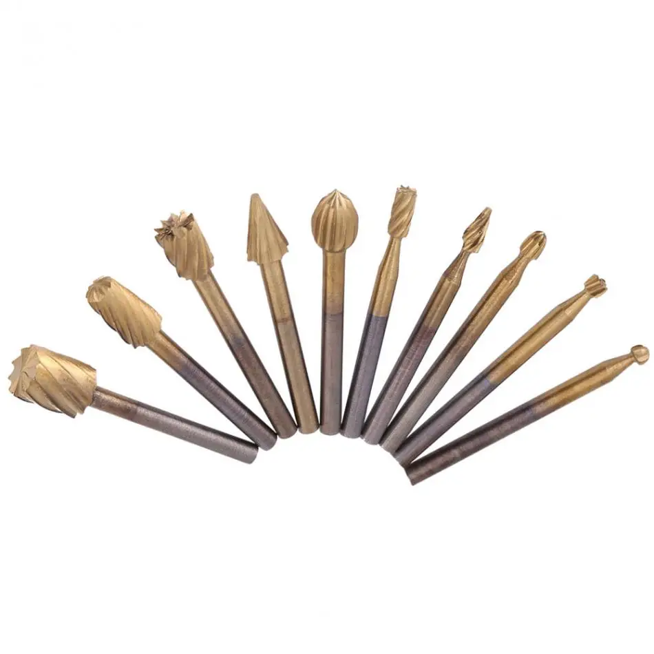 Buy 10pcs High Speed Steel Burrs Rotary Tools Files
