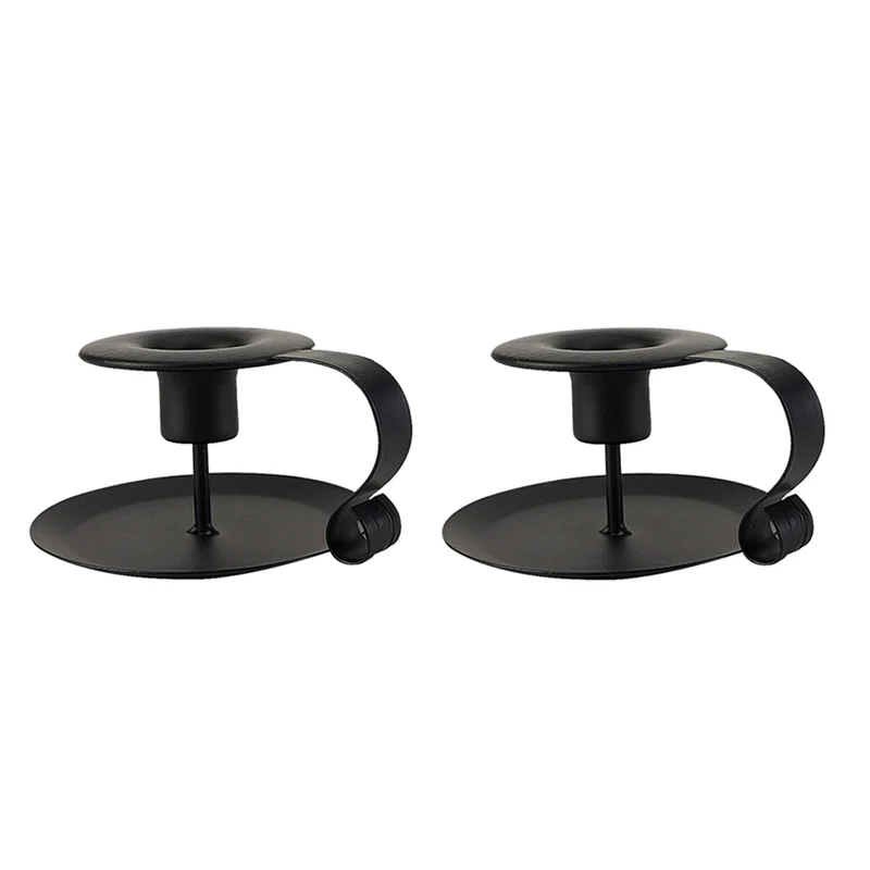 

2 Pcs Retro Iron Tealight Candle Holders Craft Candlestick Stand Candlelight Dinner Decoration Home Decor