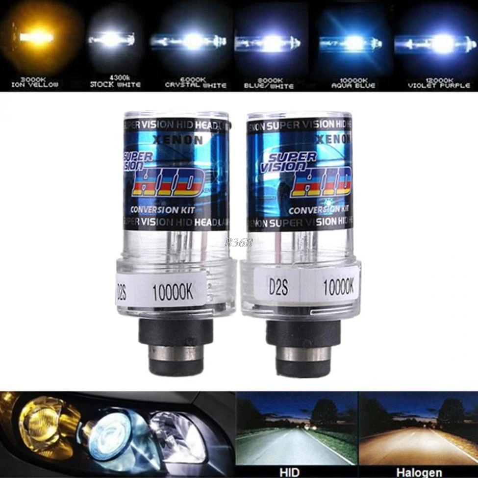 1 пара 35 Вт D2S/D2C ксенон HID Белый головной светильник Светильник лампы 4300K 5000K 6000K