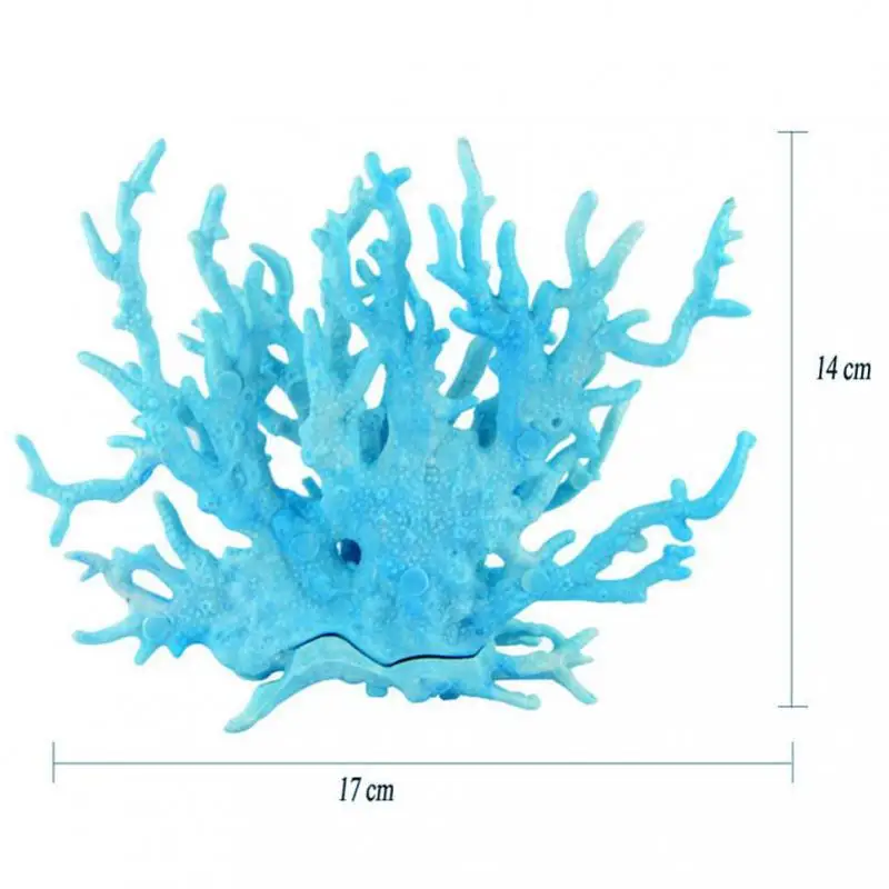 2 цвета, искусственный Коралл, украшение для аквариума, украшение для аквариума, украшение для растений, украшение для аквариума, 14x17 см