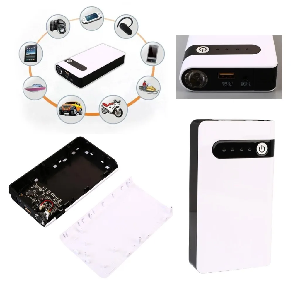 Vehemo USB Car Jump Starter Kit Power Bank Jump Starter Kit Portable Power Kit Charger Booster Battery Charger