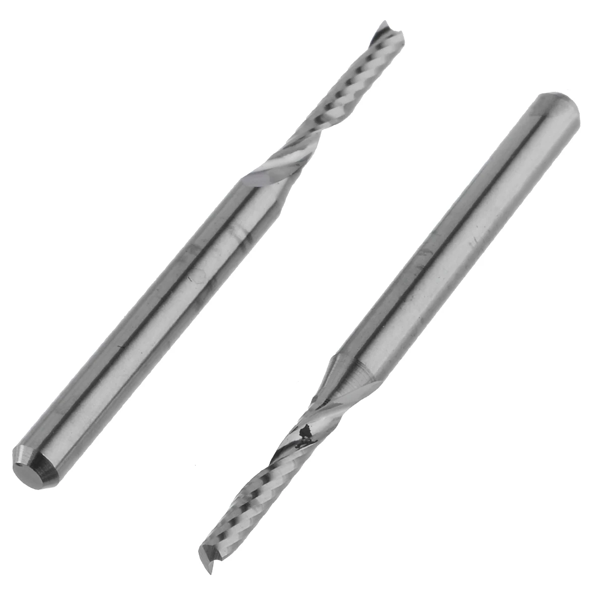 10pcs 3.175mm Single Flute End Mill Carbide Spiral CNC Router Bit 1/8" Shank Milling Cutter for Cutting Wood Plastic