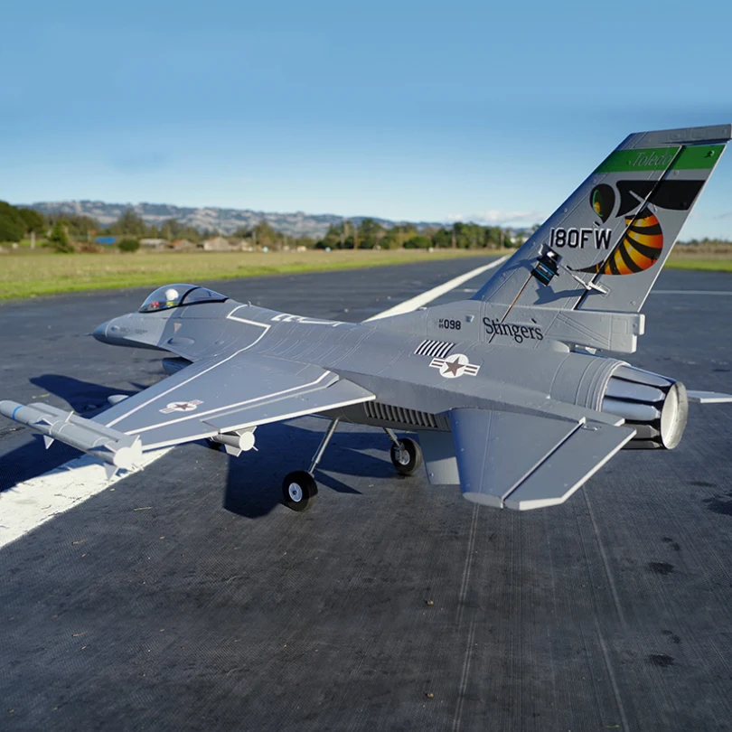 FMS 70mm F16 F-16C Fighting Falcon V2 Ducted Fan EDF Jet 6S 6CH With Flaps Retracts PNP EPO RC Airplane Model Plane Aircraft