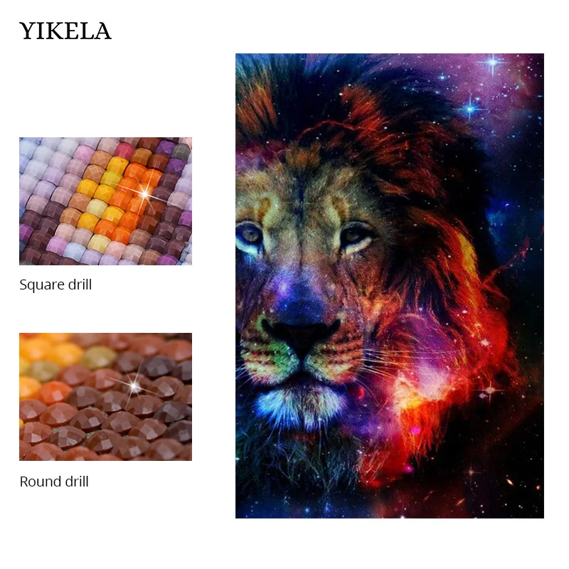 

Full Square Drill 5D DIY Diamond Painting "Galaxy Lion" 3D Embroidery Cross Stitch 5D Home Decor Animal Frame Paint Wall Art