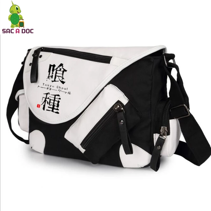 

Anime Tokyo Ghoul Kaneki Ken Cosplay Messenger Bags Crossbody Bag Boys Girls School Shoulder Bags Women Men Casual Travel Bags