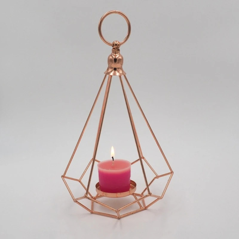 

Vintage Diamond Shaped Tealight Candle Holder Stand Stainless Steel Candle Holders Wedding Party Home Table Decor Gifts