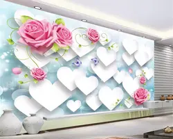 Beibehang пользовательские обои мечта Мода Любовь Цветы стены Стикеры Гостиная прикроватные фоне стены украшения 3d обои