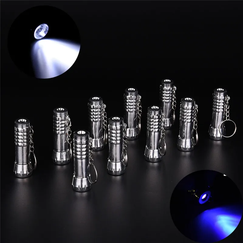 

1pcs Dual-use UV Ultra Violet LED Flashlight Blacklight Light Inspection Lamp Torch Multifunction Key Chain New