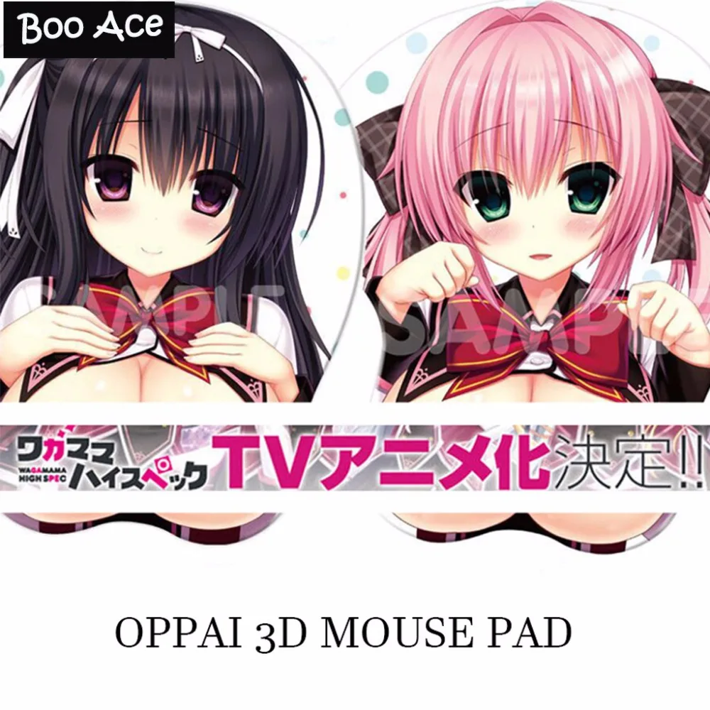 Коврик для мыши Wagamama High Spec 3D Oppai с силиконовым гелем размер 26*22 см|mouse pad|oppai mouse padmouse