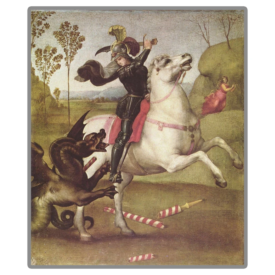 Большой художник Рафаэль 5D алмазная картина Saint George and the Dragon живопись сделай сам