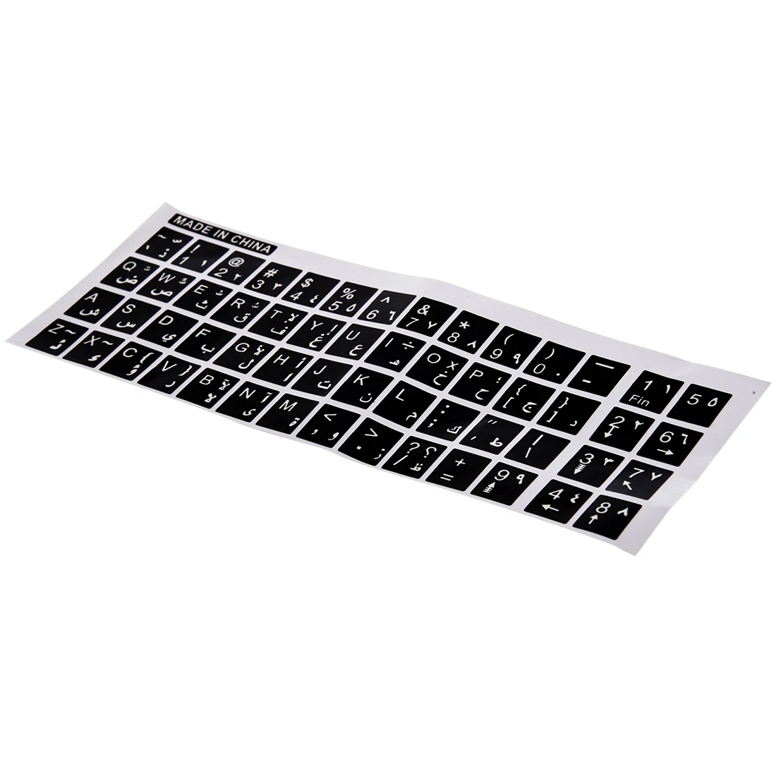 White Letters Arabic English Keyboard Sticker Decal for Laptop PC keyboard stickers